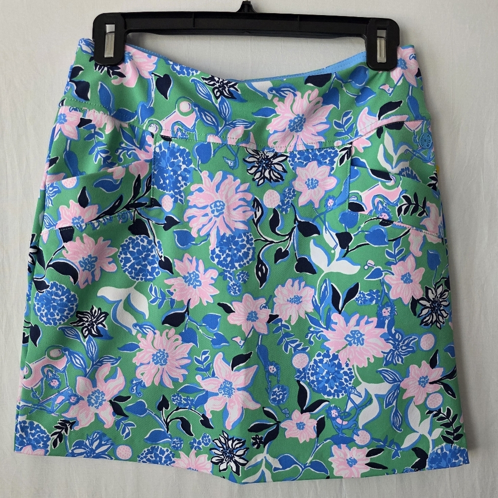 Lilly Pulitzer Monica Luxletic Skort Golf Till You Drop Spearmint Size 2